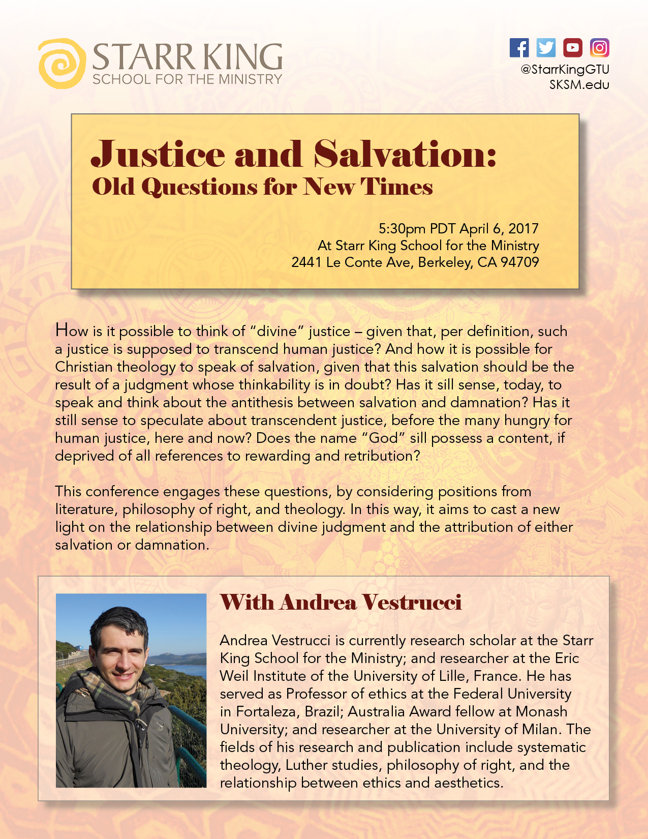 Justice and Salvation Flyer